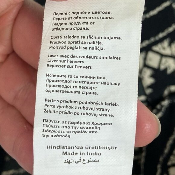 Koton Black Bohemian Square Neck Jumpsuit Size XS Hippie Boho White Wide Leg - Picture 7 of 13